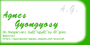 agnes gyongyosy business card